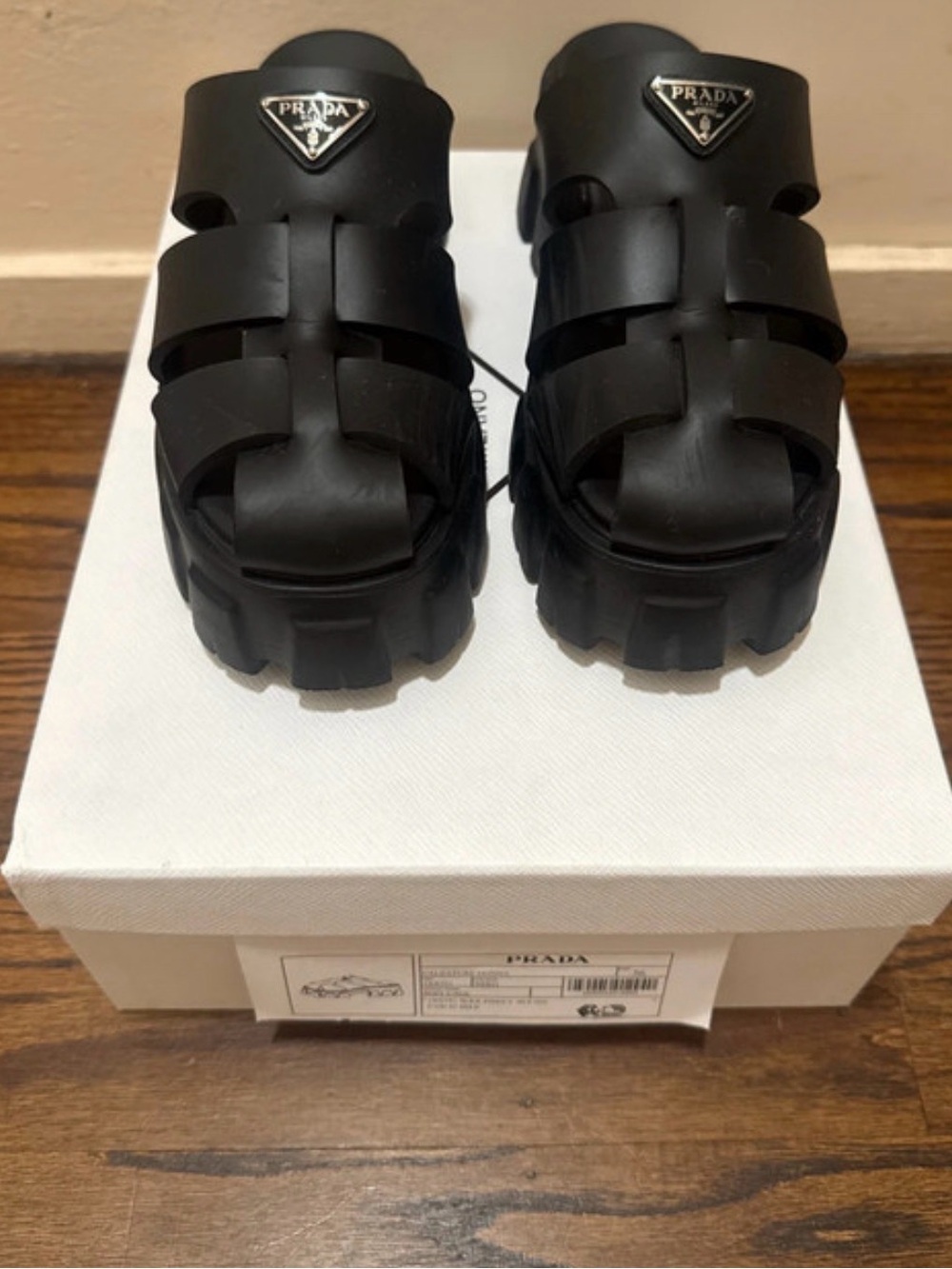 Prada platform mules